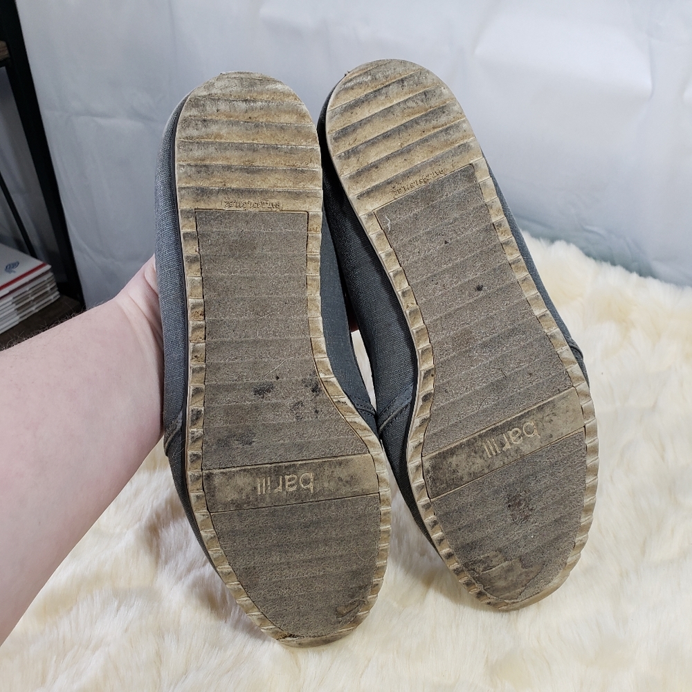 FREE๐ w Purchase || Bar III || Holy Cow Grey Canvas Flats || Size 8 - Picture 4 of 7